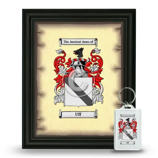 Uff Framed Coat of Arms and Keychain - Black