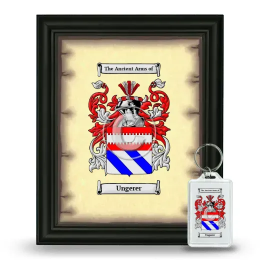 Ungerer Framed Coat of Arms and Keychain - Black