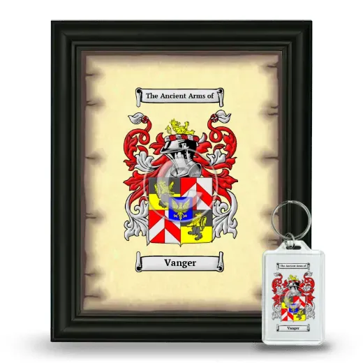 Vanger Framed Coat of Arms and Keychain - Black