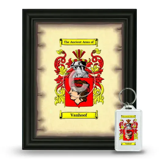 Vanhoof Framed Coat of Arms and Keychain - Black