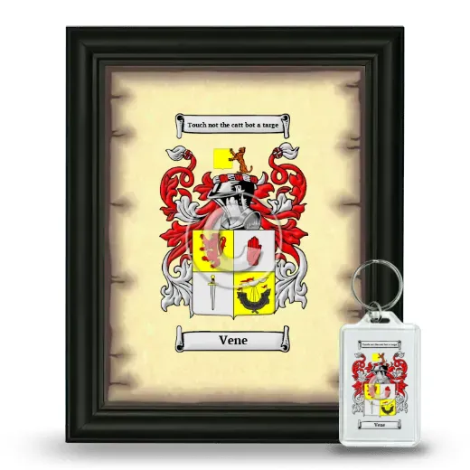 Vene Framed Coat of Arms and Keychain - Black