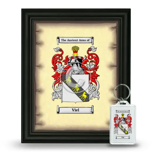 Viel Framed Coat of Arms and Keychain - Black
