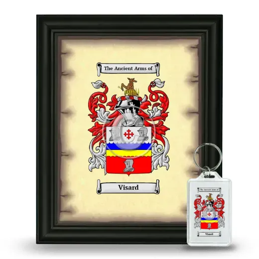 Visard Framed Coat of Arms and Keychain - Black
