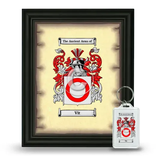 Vit Framed Coat of Arms and Keychain - Black