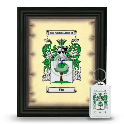 Vitt Framed Coat of Arms and Keychain - Black