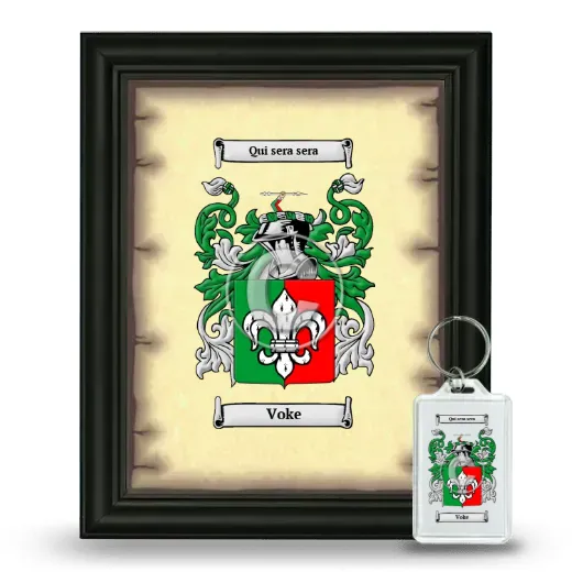 Voke Framed Coat of Arms and Keychain - Black
