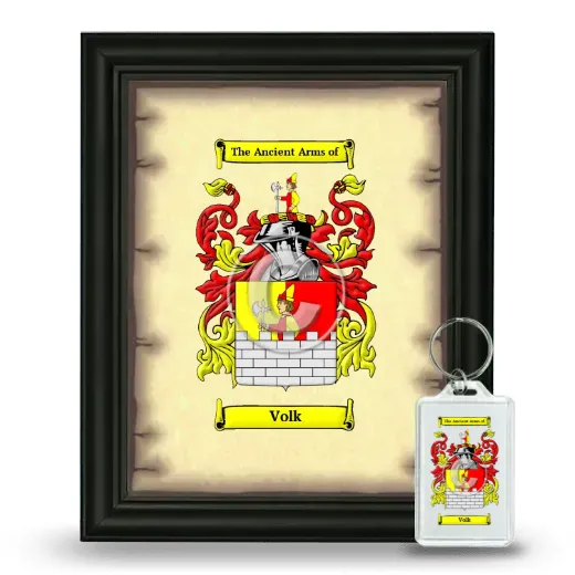 Volk Framed Coat of Arms and Keychain - Black