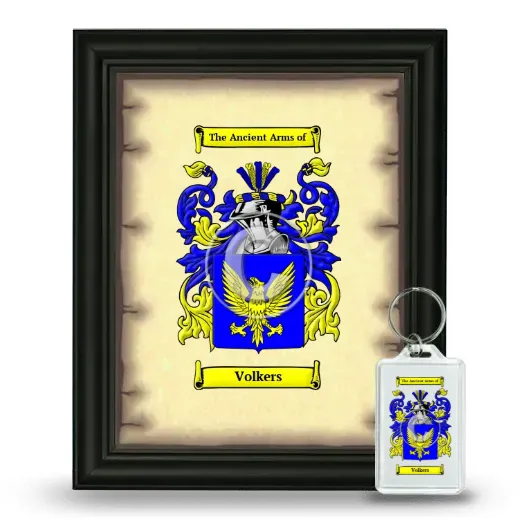 Volkers Framed Coat of Arms and Keychain - Black