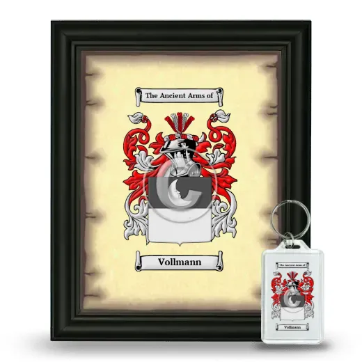 Vollmann Framed Coat of Arms and Keychain - Black