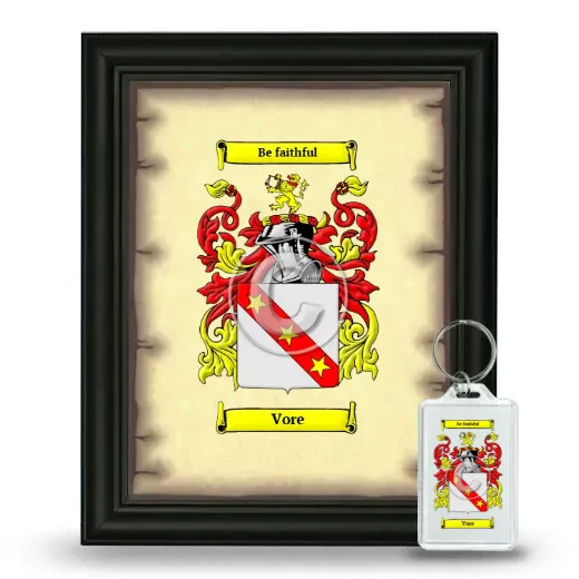 Vore Framed Coat of Arms and Keychain - Black