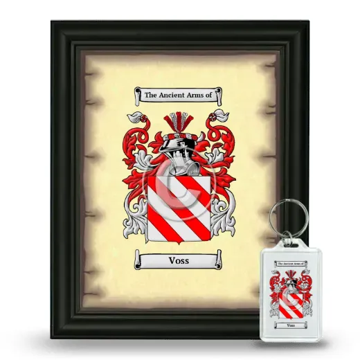 Voss Framed Coat of Arms and Keychain - Black