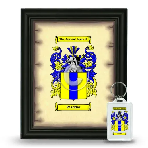 Wadder Framed Coat of Arms and Keychain - Black