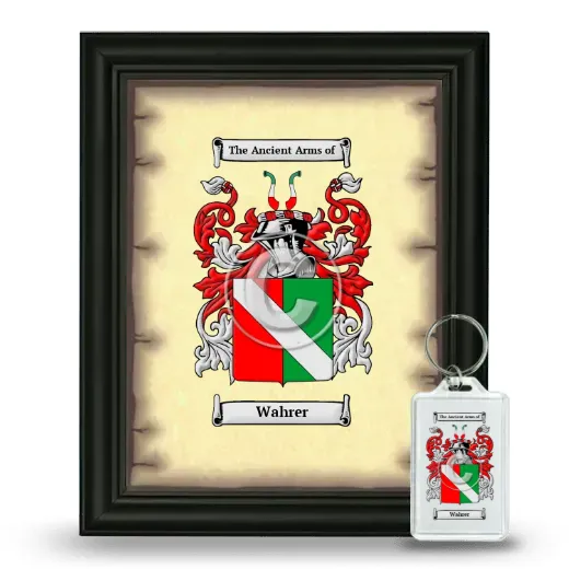 Wahrer Framed Coat of Arms and Keychain - Black