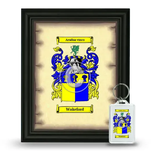 Wakeford Framed Coat of Arms and Keychain - Black