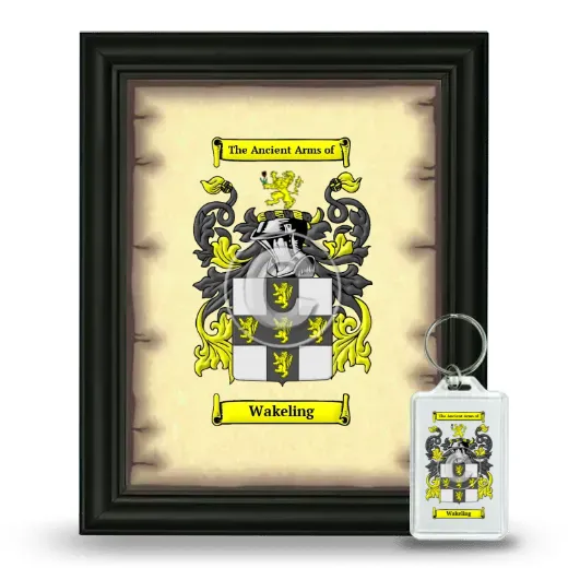 Wakeling Framed Coat of Arms and Keychain - Black