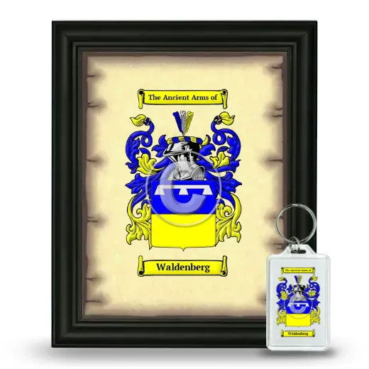 Waldenberg Framed Coat of Arms and Keychain - Black