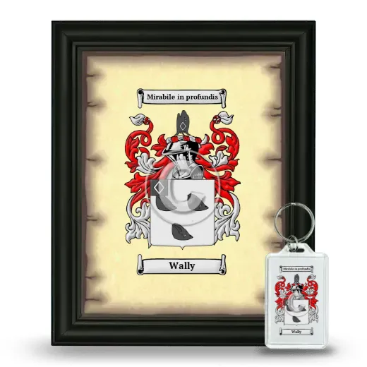 Wally Framed Coat of Arms and Keychain - Black