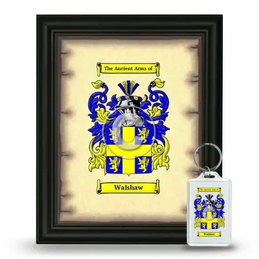 Walshaw Framed Coat of Arms and Keychain - Black