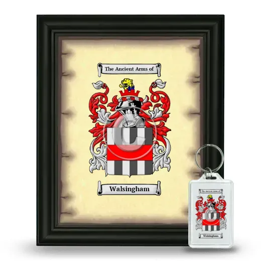 Walsingham Framed Coat of Arms and Keychain - Black
