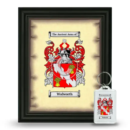 Walworth Framed Coat of Arms and Keychain - Black