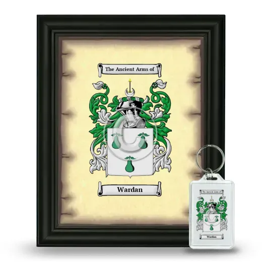 Wardan Framed Coat of Arms and Keychain - Black