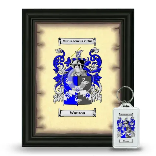 Wauton Framed Coat of Arms and Keychain - Black