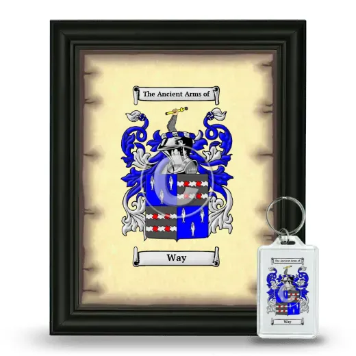 Way Framed Coat of Arms and Keychain - Black