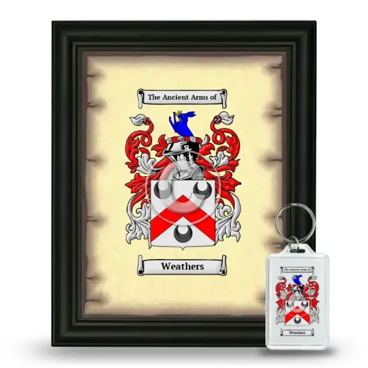 Weathers Framed Coat of Arms and Keychain - Black