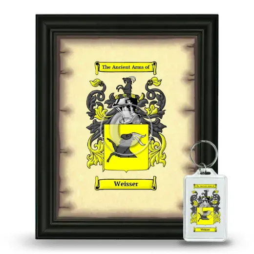Weisser Framed Coat of Arms and Keychain - Black