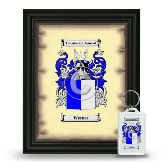 Werner Framed Coat of Arms and Keychain - Black