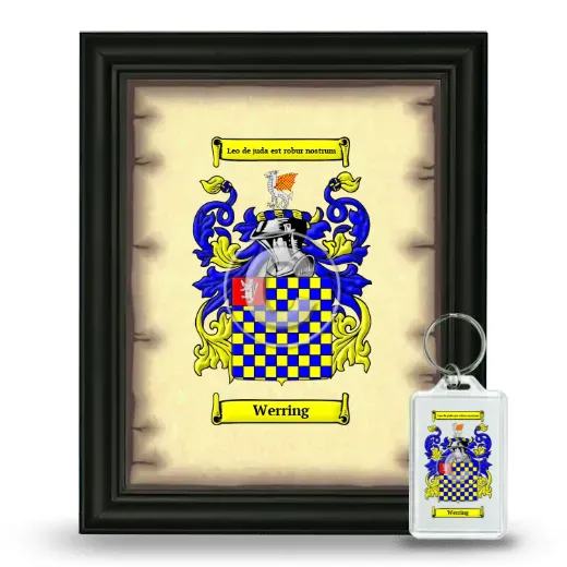 Werring Framed Coat of Arms and Keychain - Black