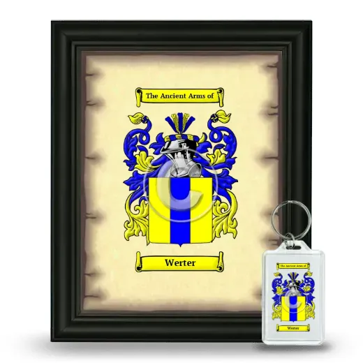 Werter Framed Coat of Arms and Keychain - Black
