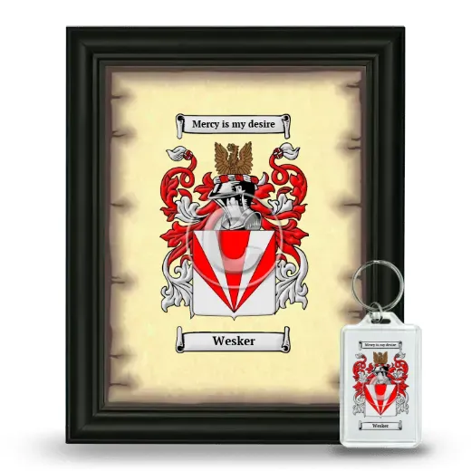Wesker Framed Coat of Arms and Keychain - Black