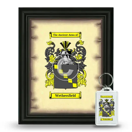 Wethersfield Framed Coat of Arms and Keychain - Black