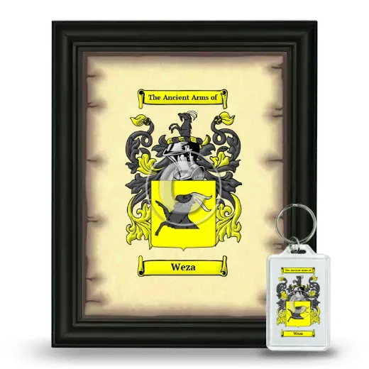 Weza Framed Coat of Arms and Keychain - Black
