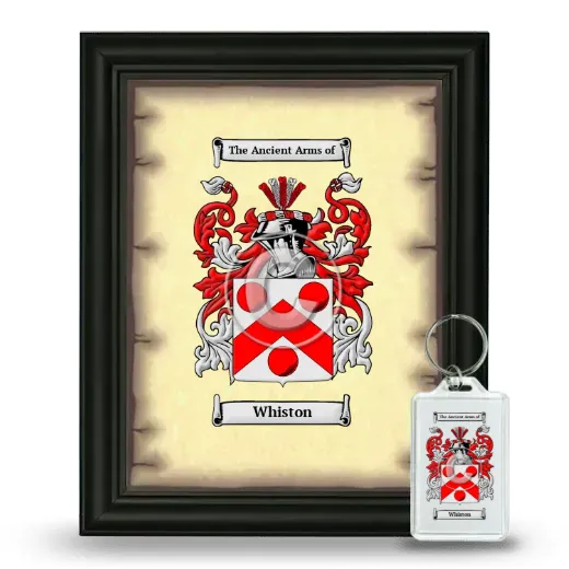 Whiston Framed Coat of Arms and Keychain - Black
