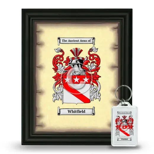 Whitfield Framed Coat of Arms and Keychain - Black