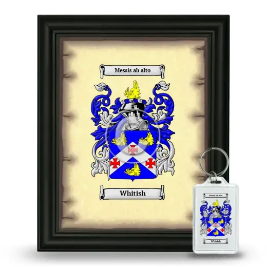 Whitish Framed Coat of Arms and Keychain - Black