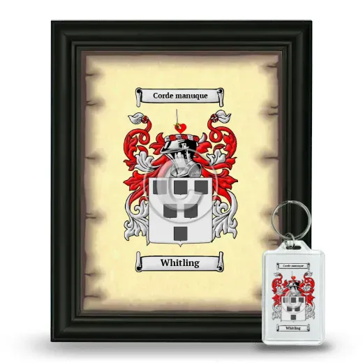Whitling Framed Coat of Arms and Keychain - Black