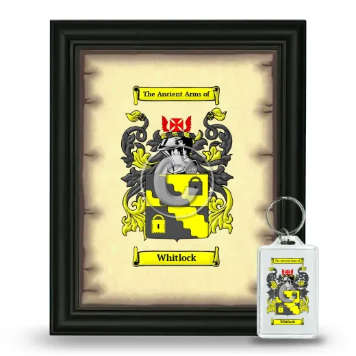 Whitlock Framed Coat of Arms and Keychain - Black