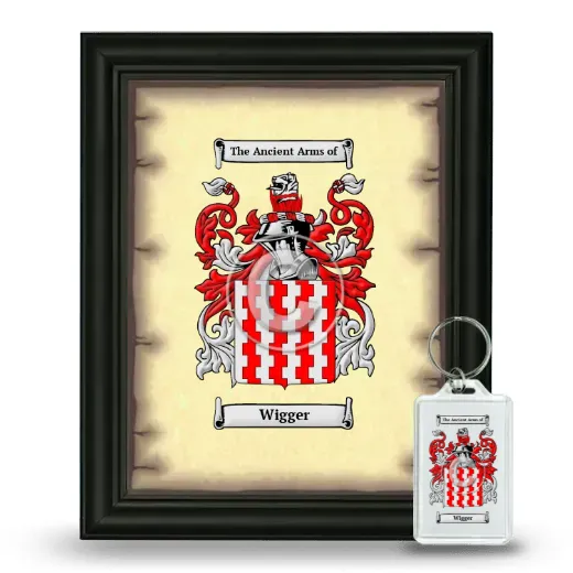 Wigger Framed Coat of Arms and Keychain - Black