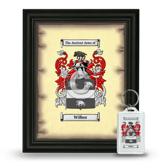 Wilbor Framed Coat of Arms and Keychain - Black