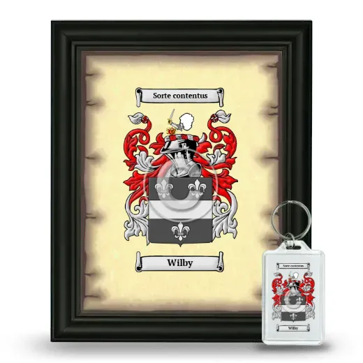 Wilby Framed Coat of Arms and Keychain - Black