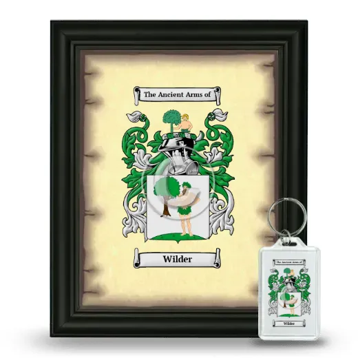 Wilder Framed Coat of Arms and Keychain - Black