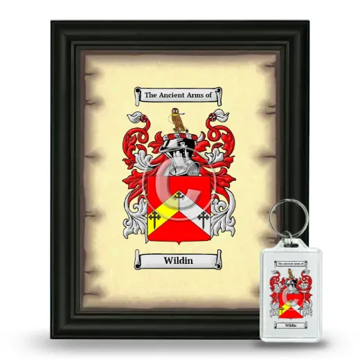Wildin Framed Coat of Arms and Keychain - Black