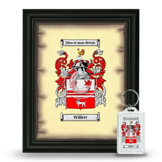 Willett Framed Coat of Arms and Keychain - Black
