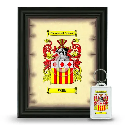 Willk Framed Coat of Arms and Keychain - Black