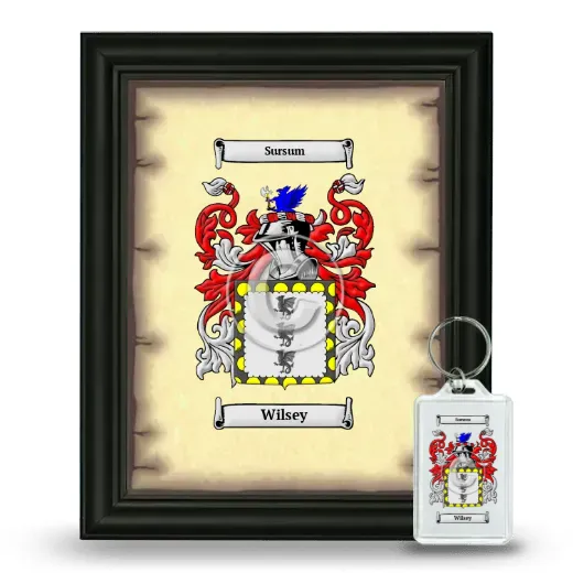 Wilsey Framed Coat of Arms and Keychain - Black