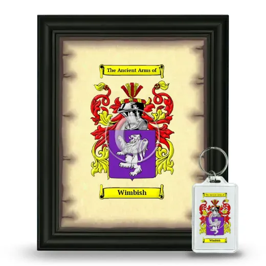 Wimbish Framed Coat of Arms and Keychain - Black