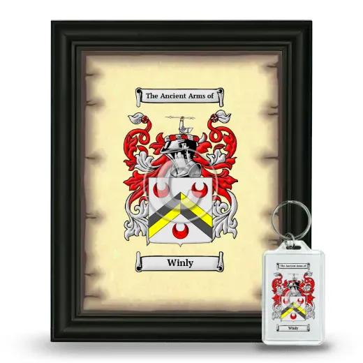 Winly Framed Coat of Arms and Keychain - Black